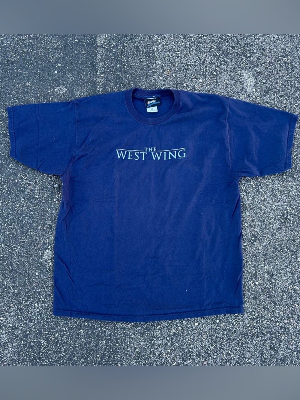 NBC Experience The West Wing TV Show Promo T-Shirt Mens XL Blue Vintage 2000